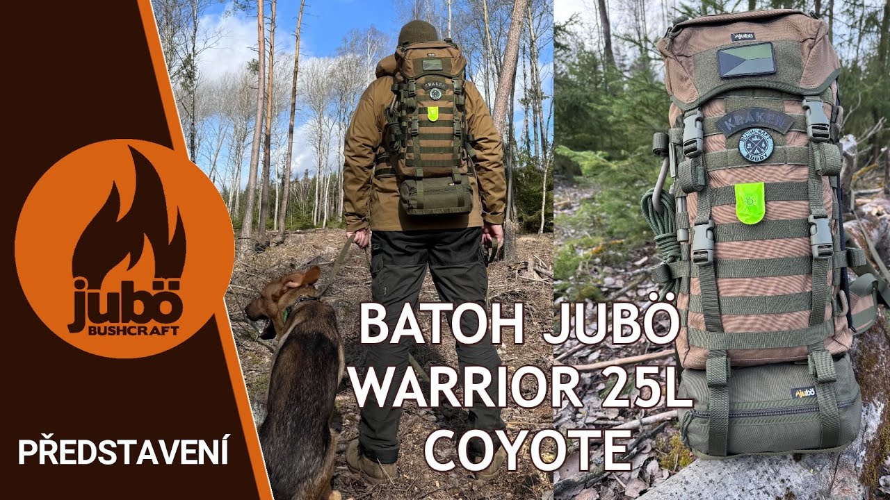 Představení : Batoh JUBÖ Bushcraft WARRIOR 25L - Coyote