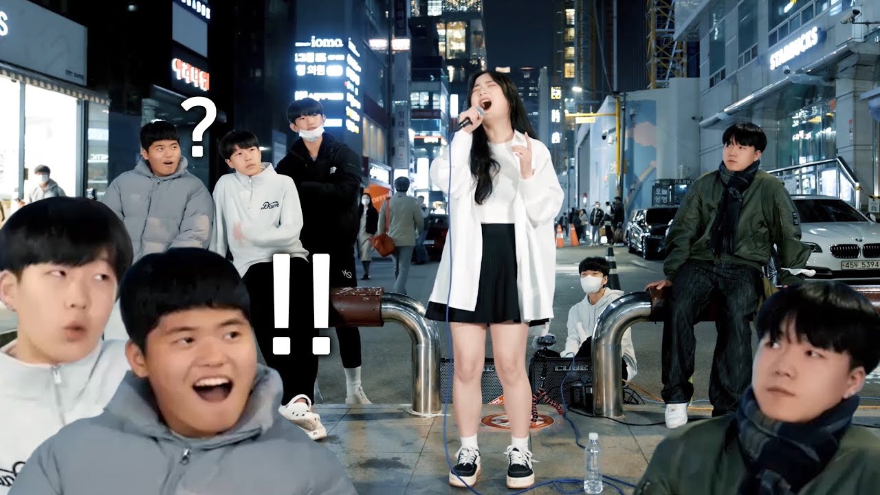 소름끼치는 고음 라이브를 실제로 들은 학생들 반응 ㅋㅋ (유림 - 추억때문에) 버스킹