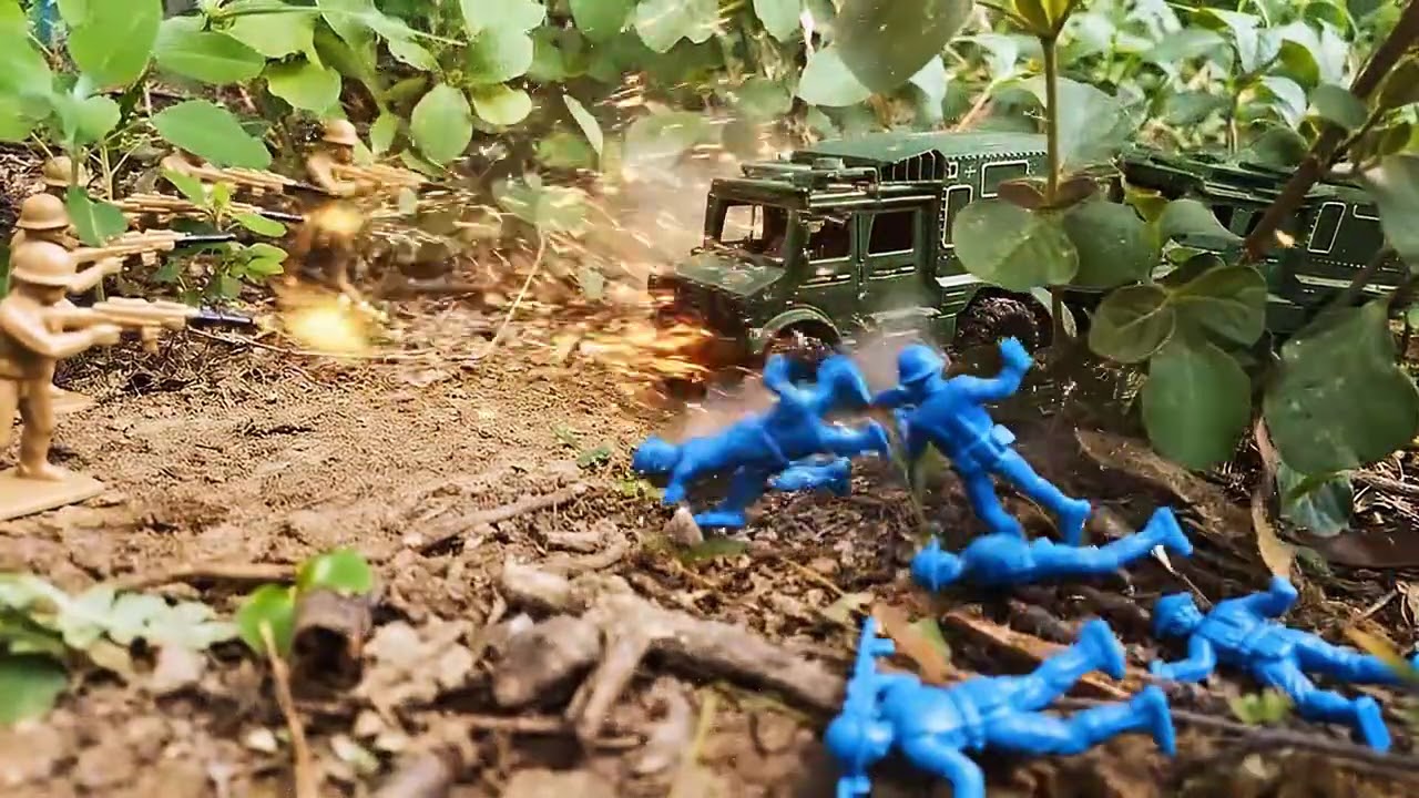 Army Men Stop Motion: Tan Army vs Green Army | The Revenge #stopmotion  #ww2 #armymen #toys #history