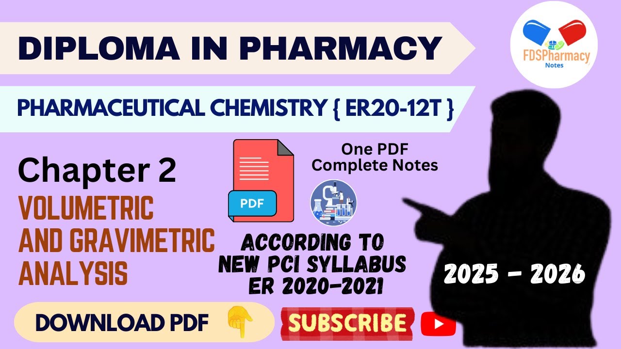 Chapter 2 : Volumetric and Gravimetric Analysis Notes | Pharmaceutical Chemistry (2025-2026)