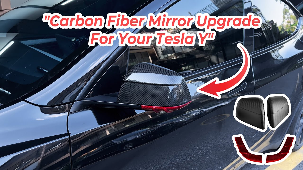 Halloween 25% OFF ! - Model Y Carbon Fiber Mirror Covers