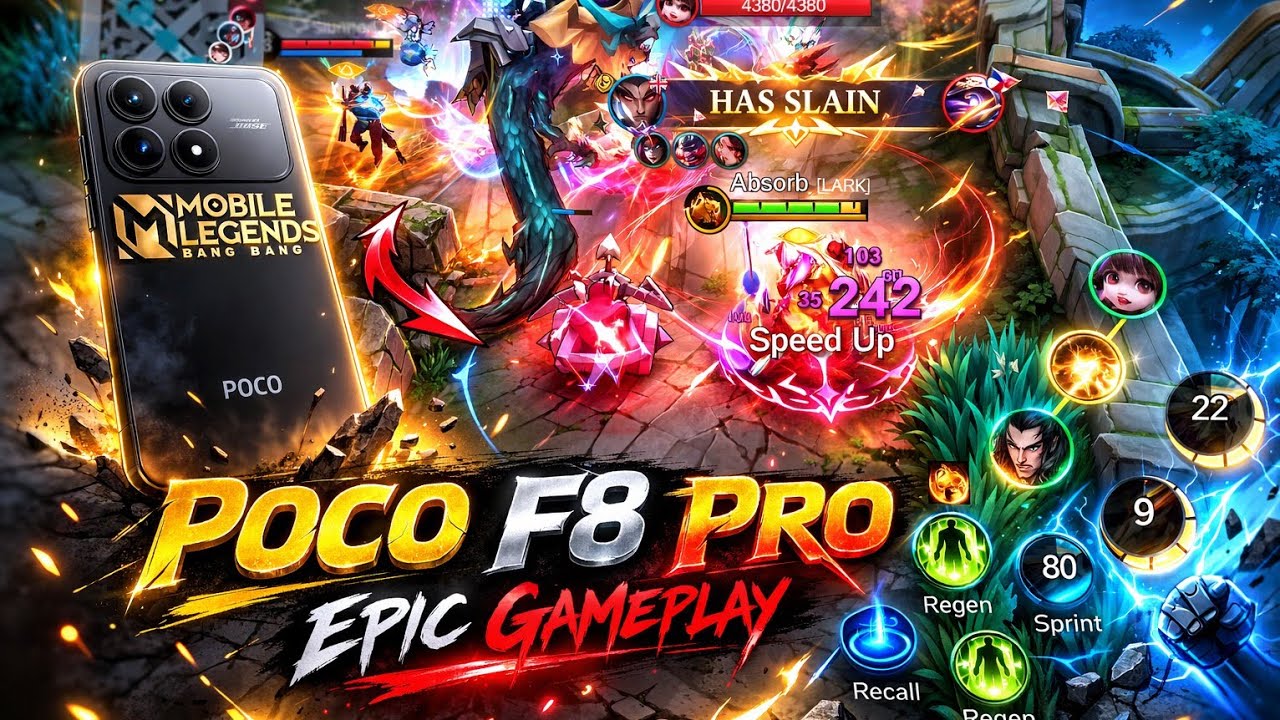 POCO F8 PRO | Mobile Legends Bang Bang Gameplay | Snapdragon 8 Elite (Gen 4)