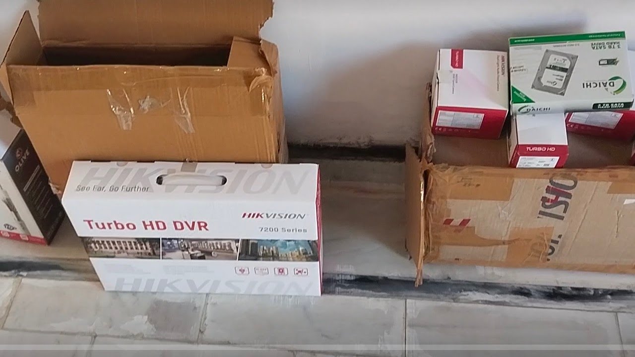 hikvision 7204 DVR 4 channel 5mp  HD camera installation