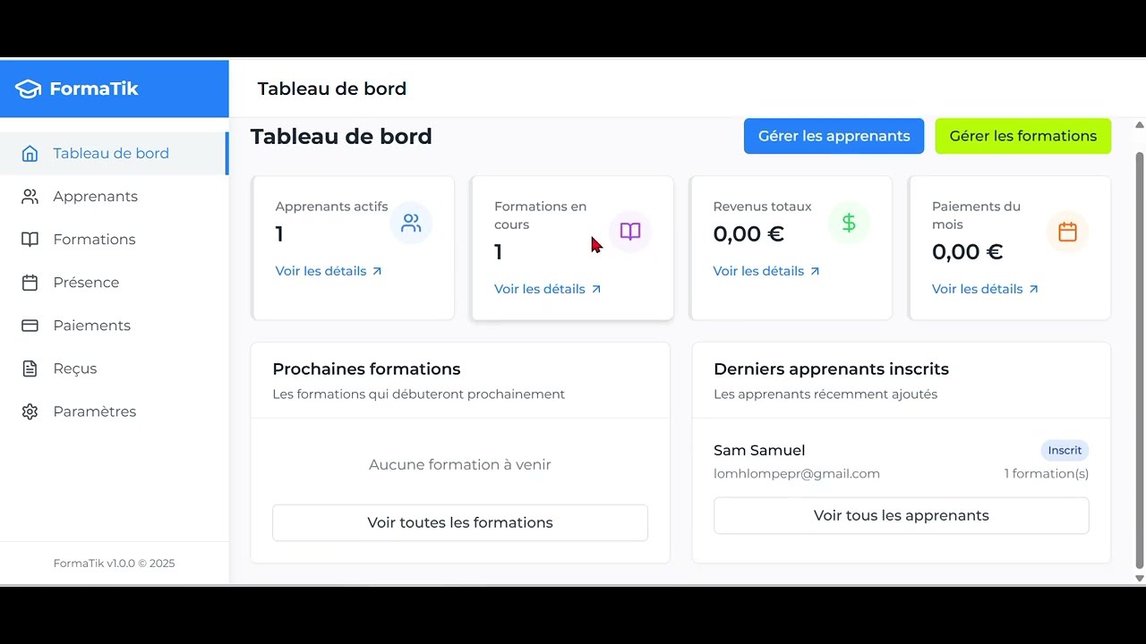 Logiciel de Gestion pour Centres de Formation