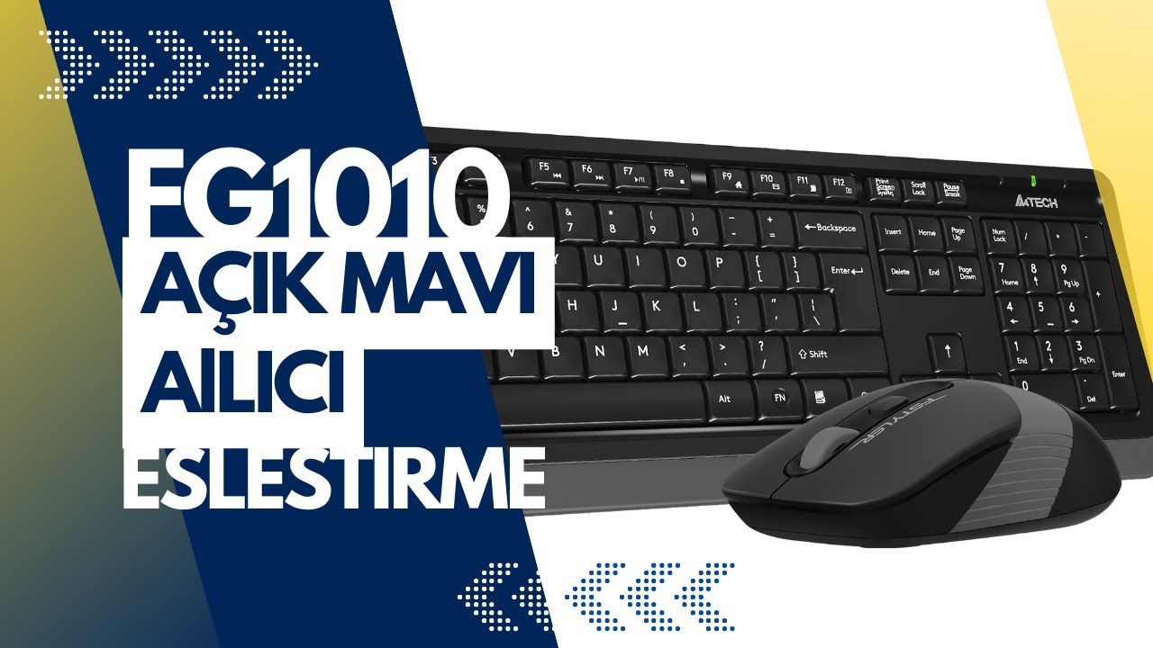 A4 TECH FG1010 KLAVYE MOUSE ALICI EŞLEŞTİRME | AÇIK MAVİ ALICI VE TURUNCU ALICI