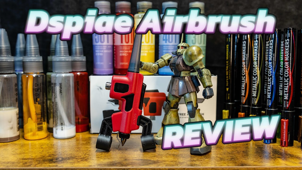 Airbrushing on a budget - The Dspiae wash free airbrush - Tool review - [4K]