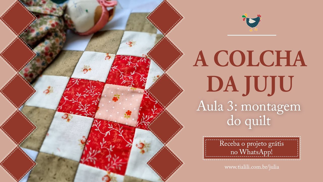 Montando uma colcha de Patchwork com o bloco Quadradinhos da Vovó - passo a passo para iniciantes