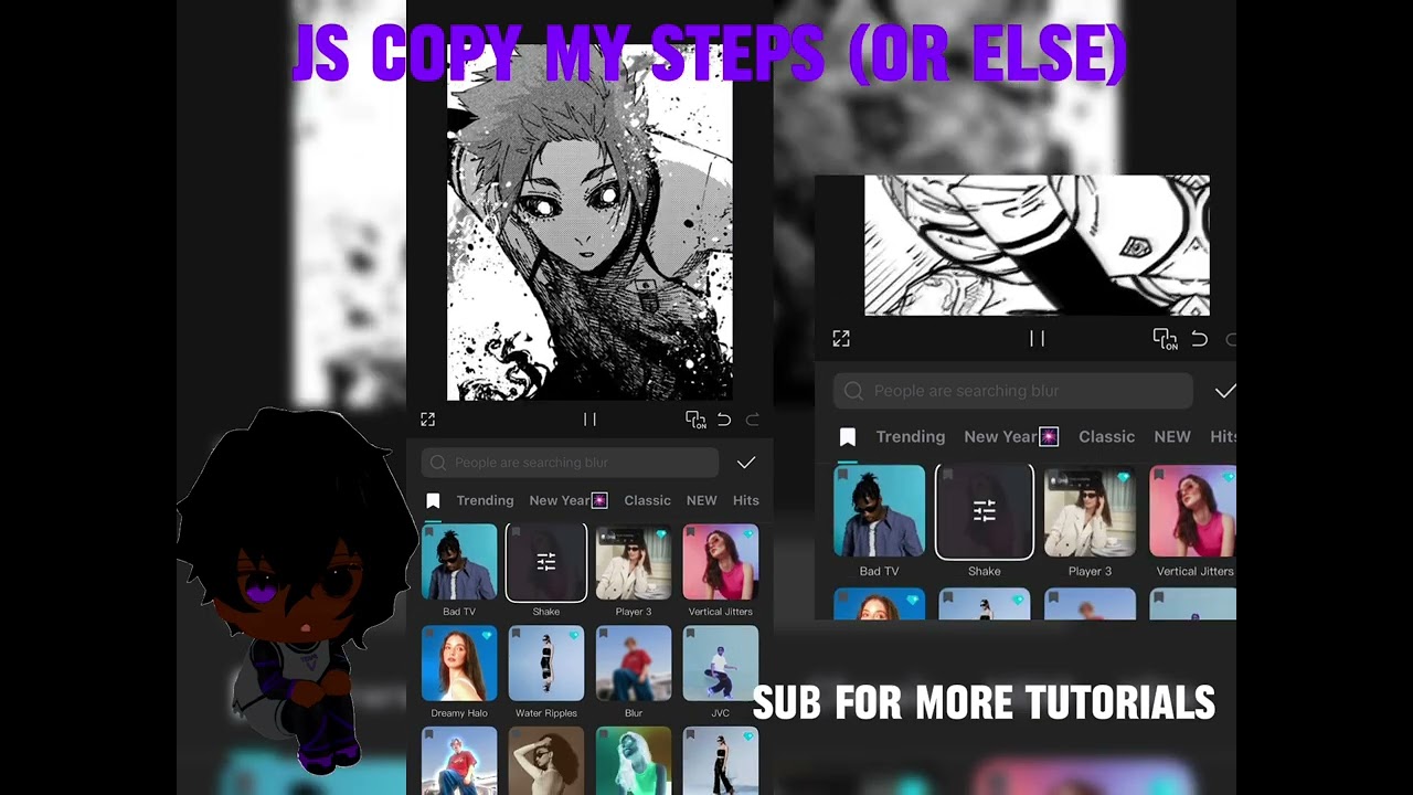 Lazy ass manga edit tutorial 💔🥀