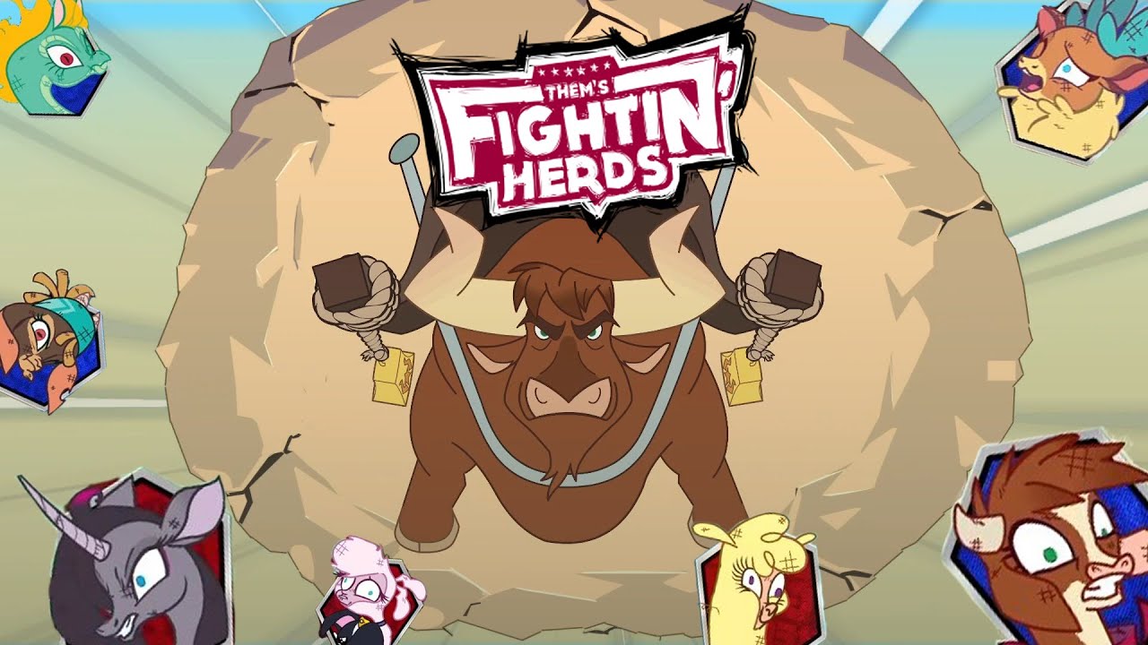 Them's Fightin' Herds - Texas (All Level Supers, Every Character Level 3 K.O., No HUD).