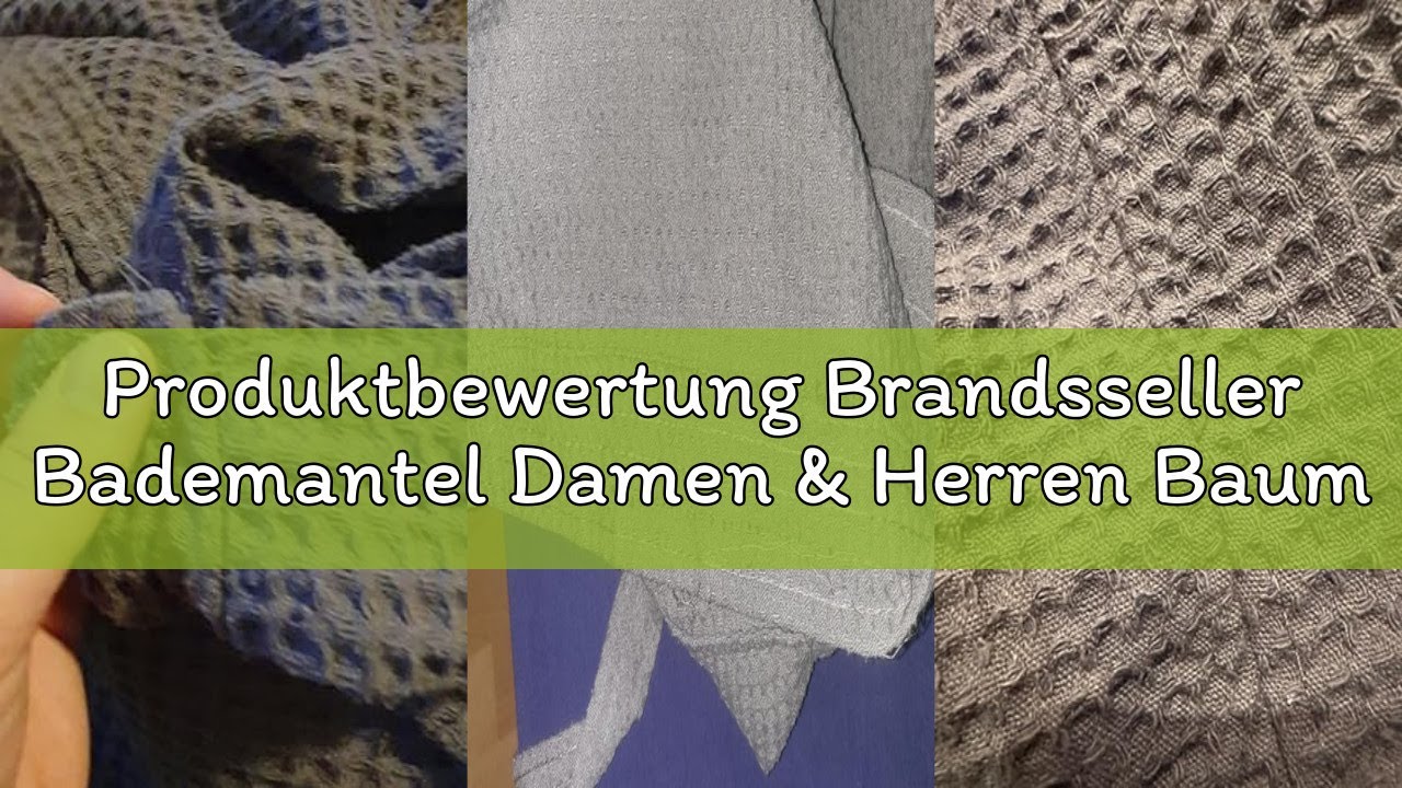 Produktbewertung Brandsseller Bademantel Damen & Herren Baumwolle Unisex Leichter Morgenmantel Waffe