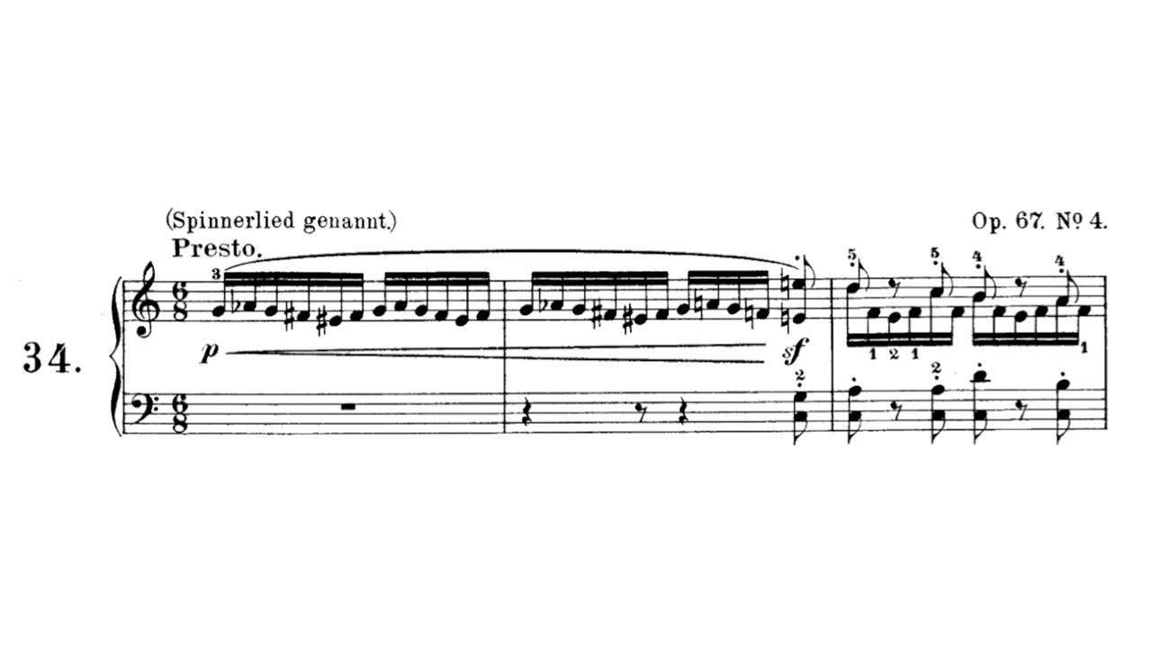 Rachmaninoff plays Mendelssohn - "Spinning Song" from Songs Without Words