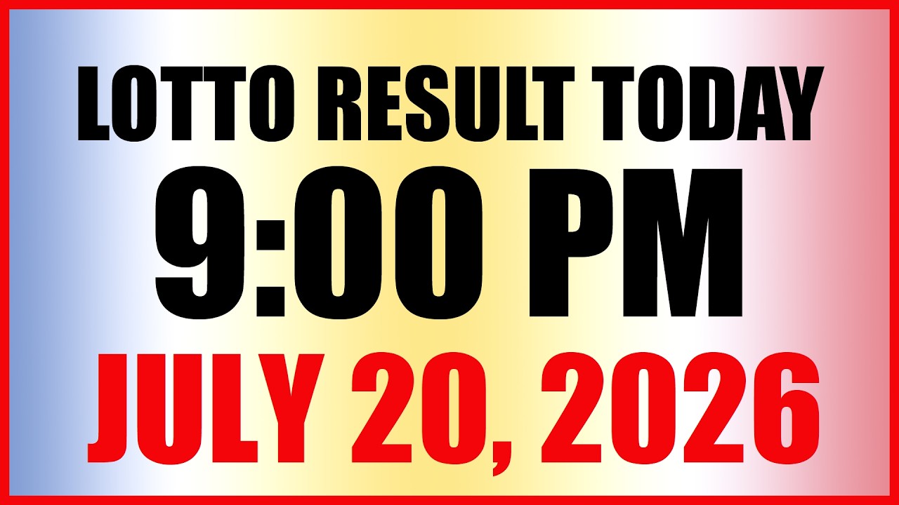 Lotto Result Today 9pm Draw July 20, 2026 PCSO