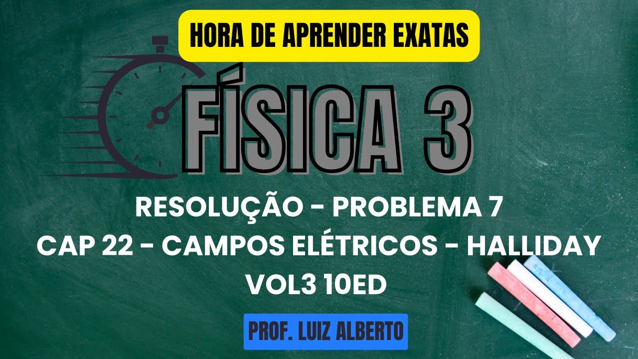 Problema 07 - Física 3 Halliday 10Ed - Cap 22 – Campos Elétricos