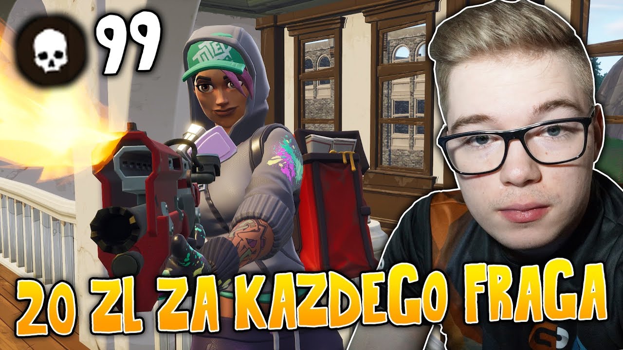 ZA KAŻDE ZABÓJSTWO WPŁACAM 20ZŁ NA CELE CHARYTATYWNE! (FORTNITE)