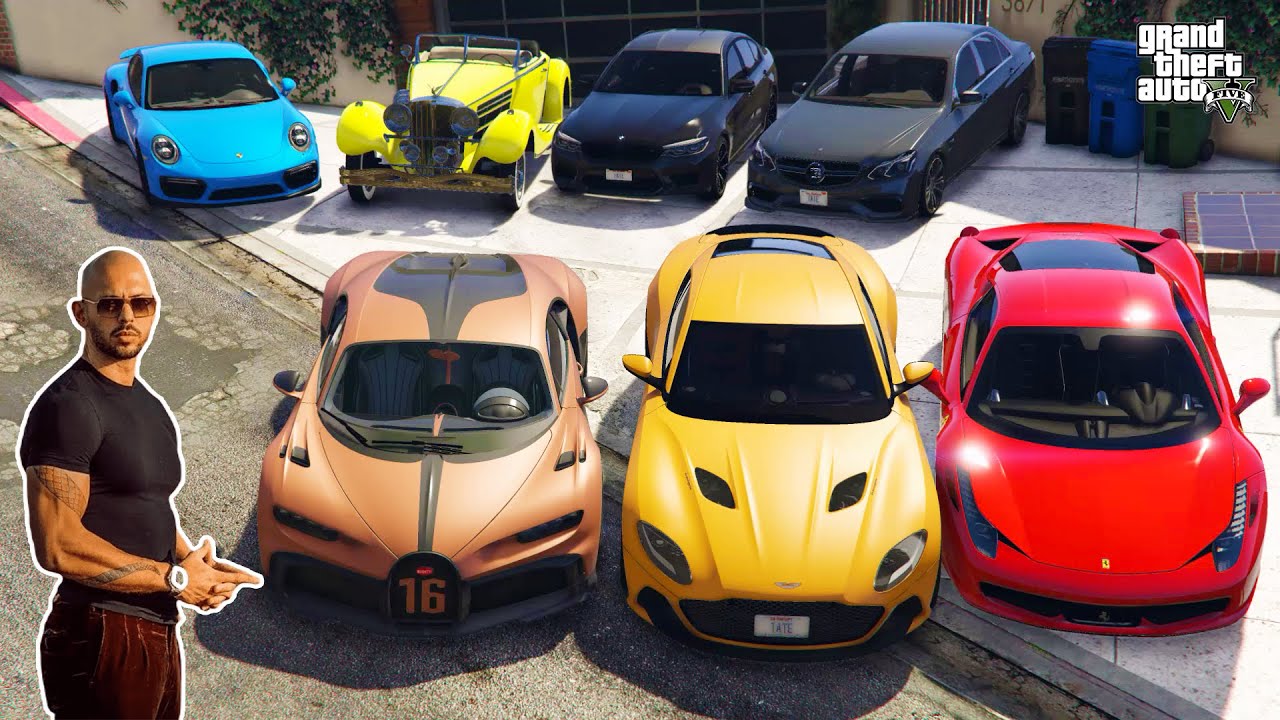 GTA 5 - Stealing ANDREW TATE Luxury Cars with Franklin! | (Real Life Cars) #46