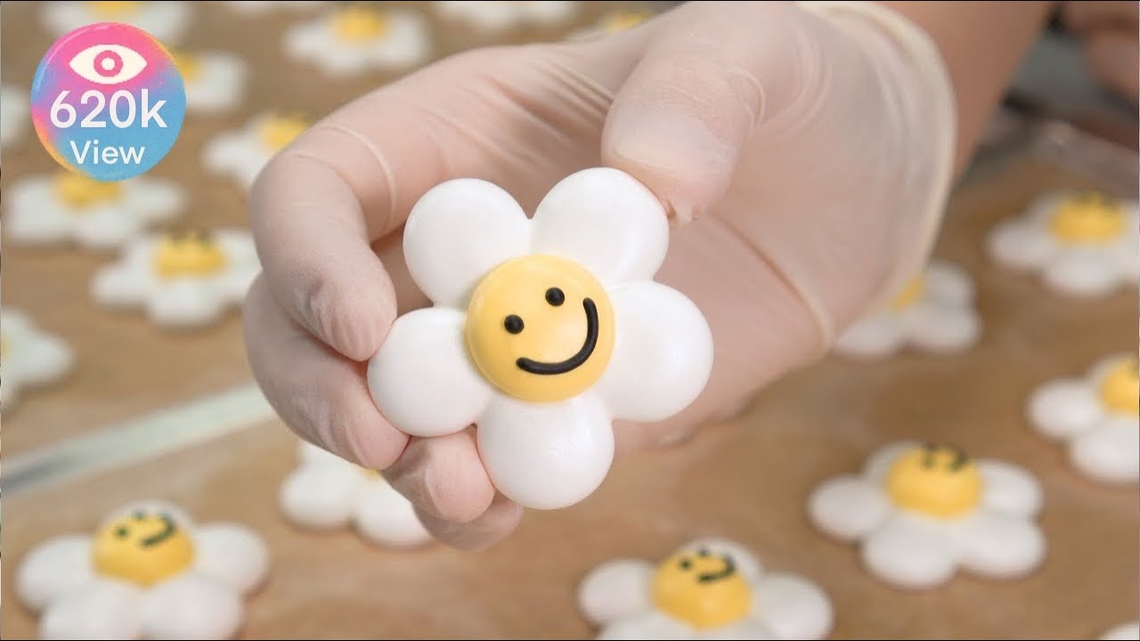 Smile Daisy Meringue Cookies Смех Daisy Meringue печенье [SUGAR BEAN]