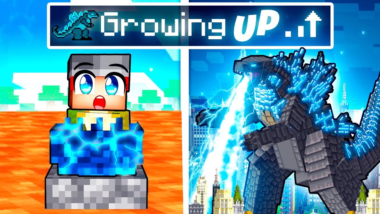 Growing Up as GODZILLA in Minecraft!