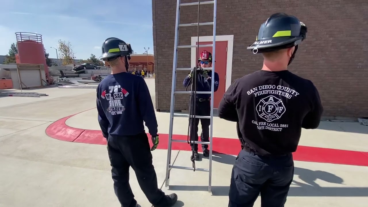 3 Person Low Shoulder Carry to a Flat-raise (35 foot extension ladder)