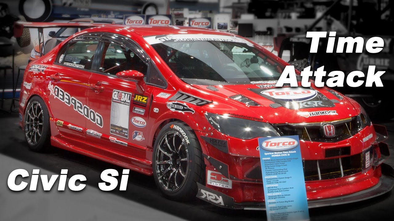 Time attack red Civic Si at 2014 SEMA, interview with Ken Suen