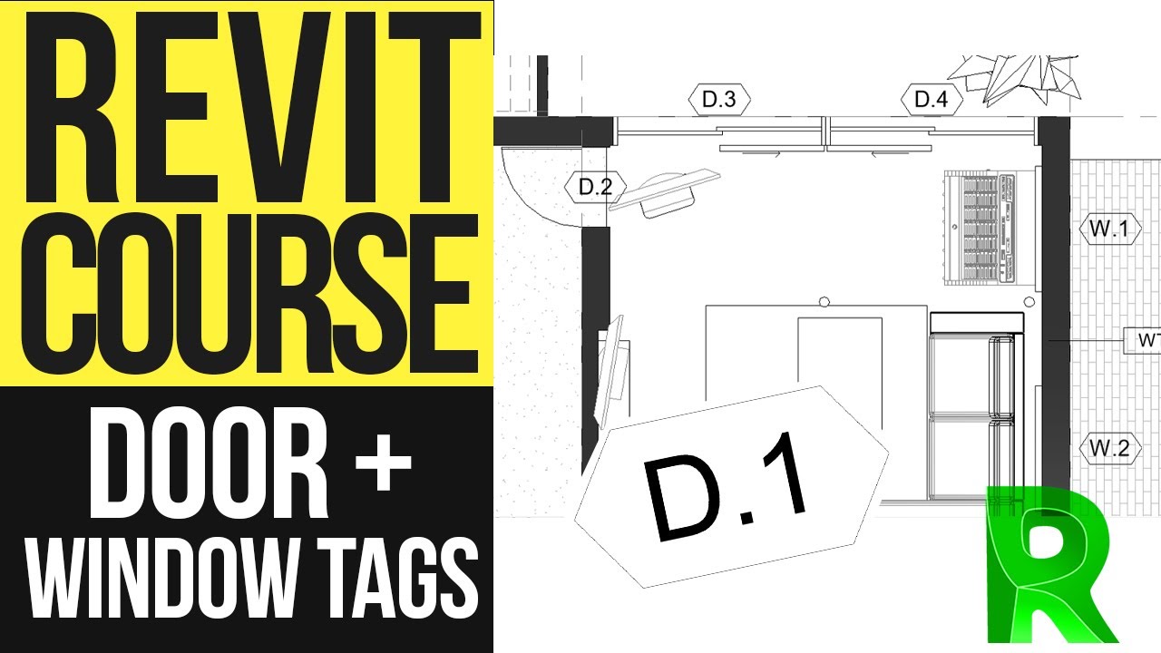 Учебное пособие по тегам дверей и окон в Revit | Расширенный курс Revit 07