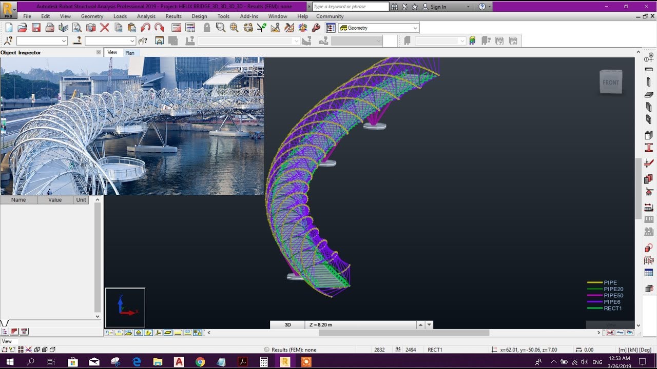 HELIX BRIDGE MODELING IN ROBOT STRUCTURAL ANALYSIS USING AUTOCAD-PART2/2