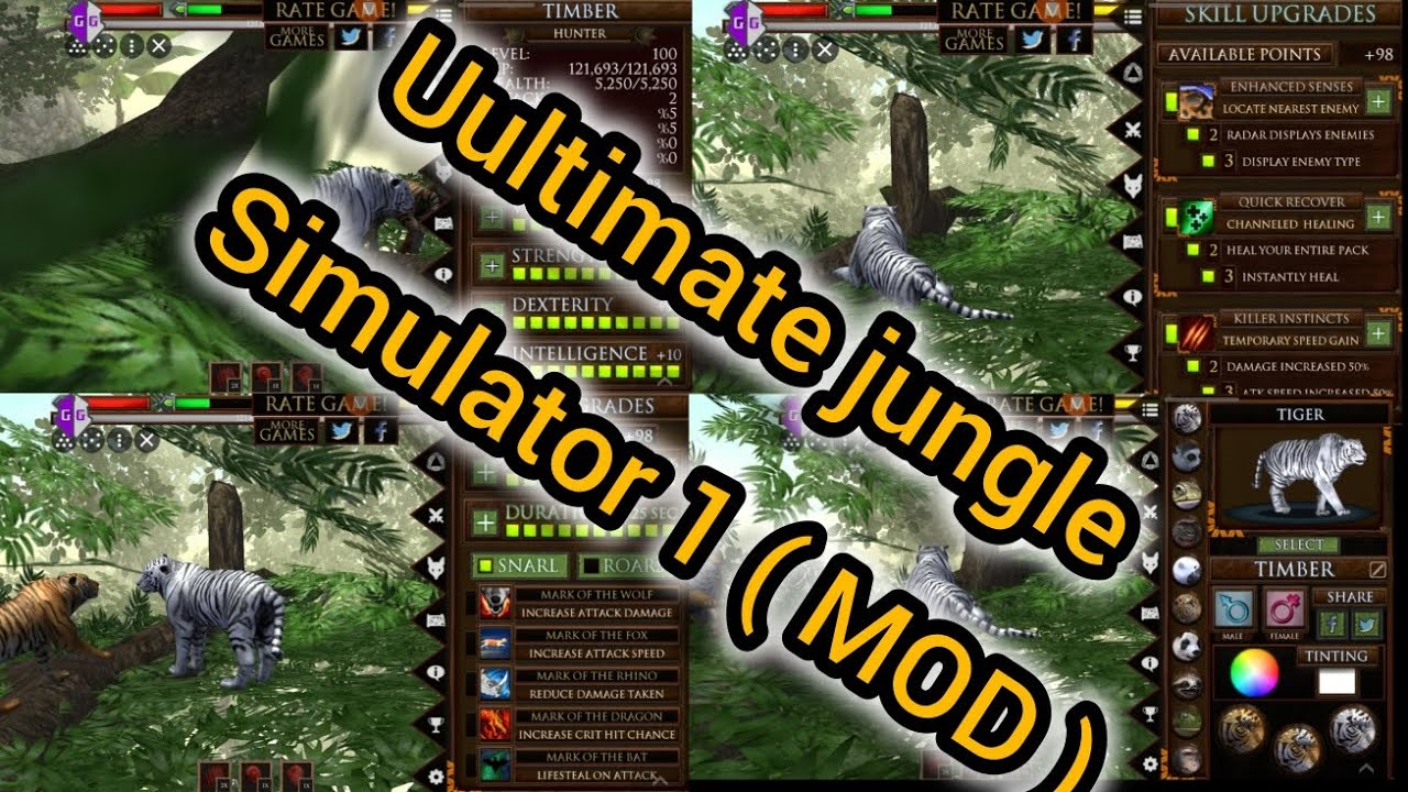 Ultimate jungle simulator 1 ( mod ) #ultimatejunglesimulator1 #mod
