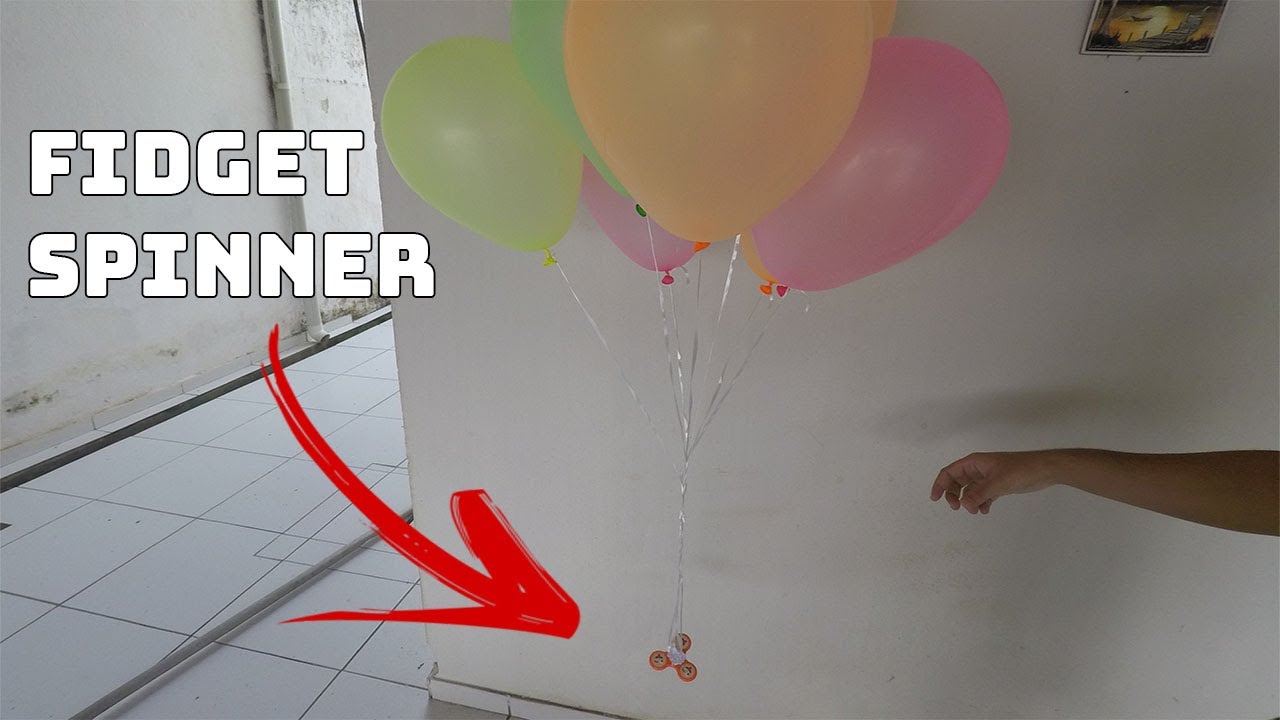 COLOQUEI O FIDGET SPINNER NO BALÃO DE GÁS HÉLIO E OLHA O QUE ACONTECEU!