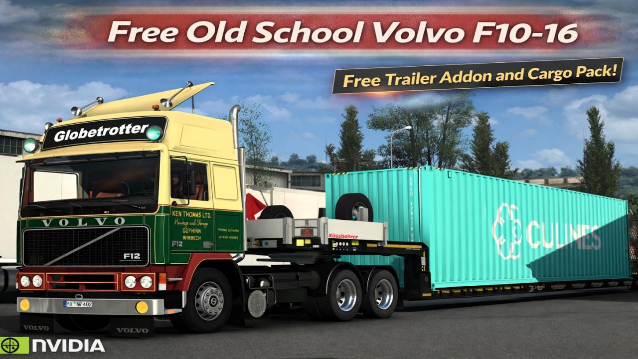 *Free Old School Volvo F10-16* Container Hauled Sarajevo to Zenica *PNG/Snowymoon TAA* 1.58 ETS2 4K