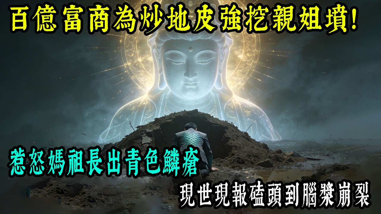 民國78年雲林奇案：百億富商強挖“救命親姐”墳墓！媽祖震怒降下“青鱗索命”，半個月磕頭慘死廢墟中...【老王故事會】
