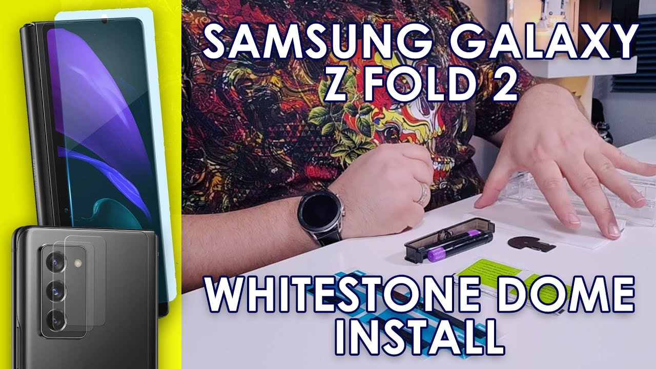 Whitestone Dome Samsung Galaxy Z Fold 2 Tempered Glass Screen Protector Easy Install Guide