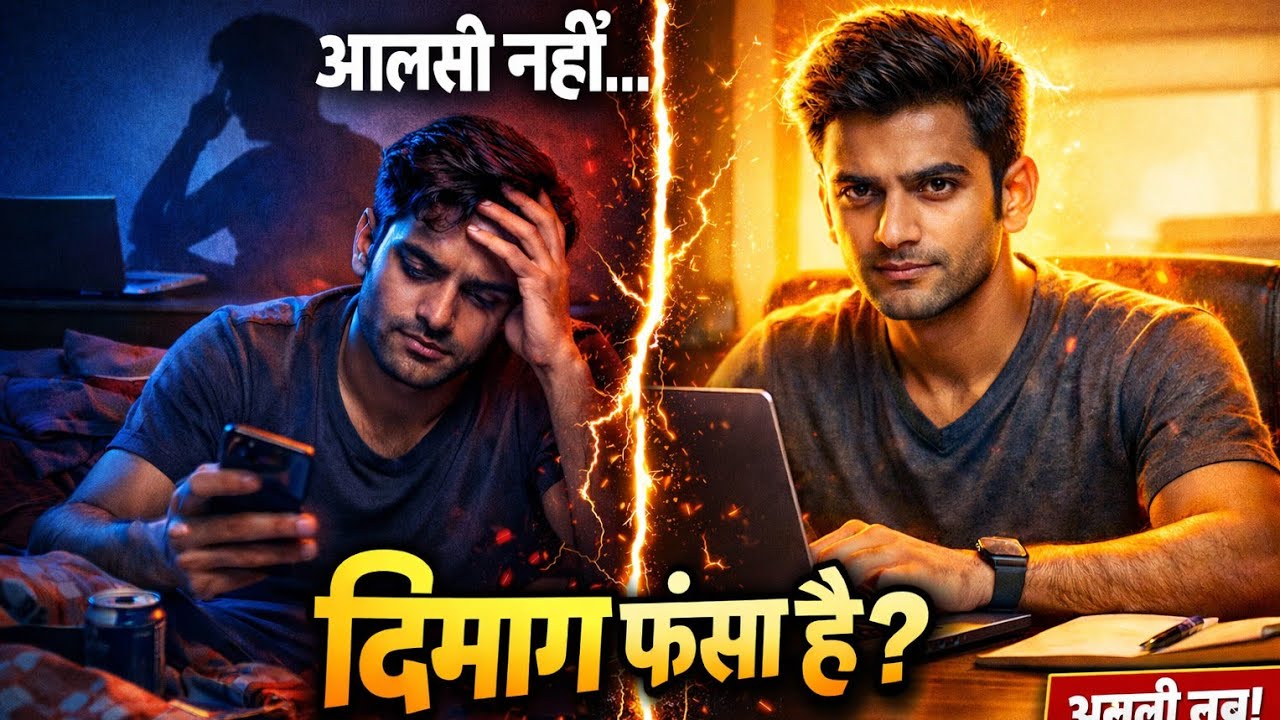 आलसी नहीं हो तुम, बस ये गलती कर रहे हो | Psychology of Laziness Explained #motivation 