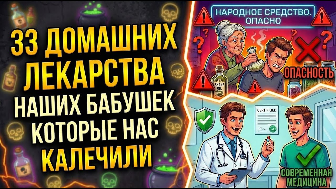 33 "НАРОДНЫХ СРЕДСТВА", которые вас УБИВАЛИ, а не ЛЕЧИЛИ