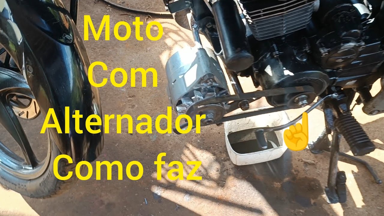 Vamos colocar um alternador nessa moto ! essa adaptação serve também para por um ventilador
