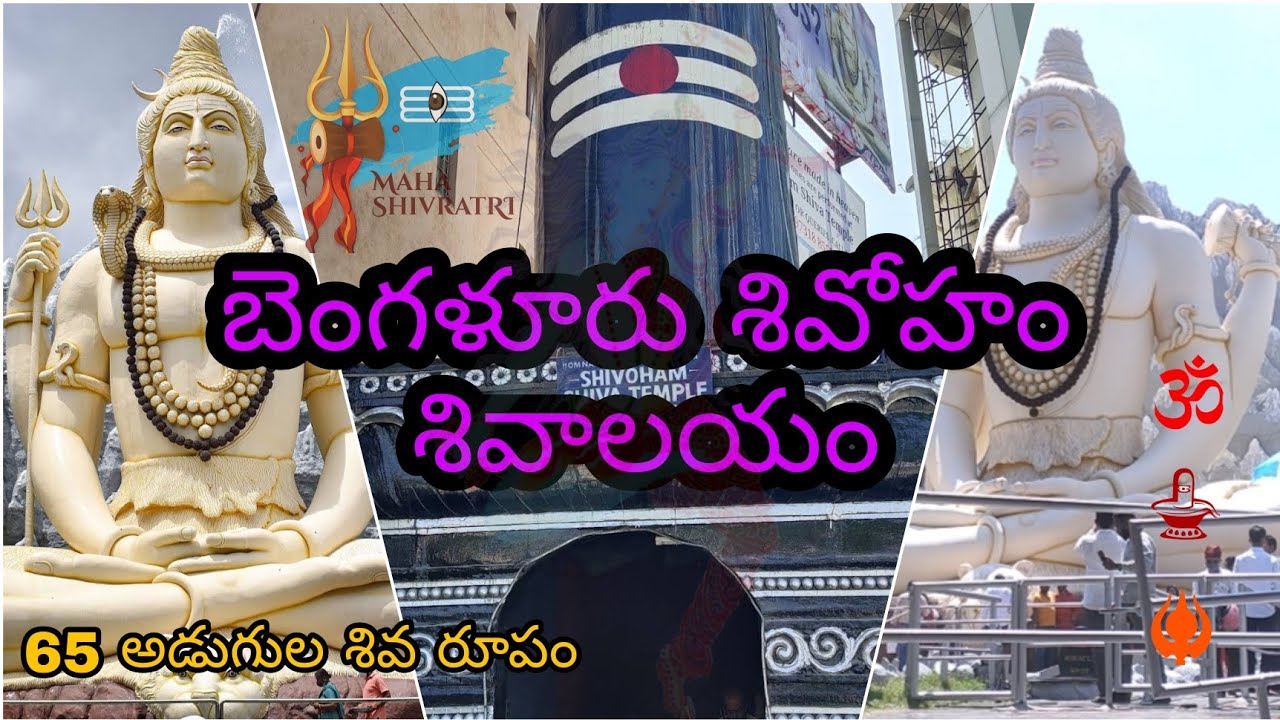 😱65 అడుగుల శివ రూపం 🙏| BANGALORE SHIVOHAM SHIVA TEMPLE | MAHASHIVRATRI SPECIAL | Telugu Vlogs