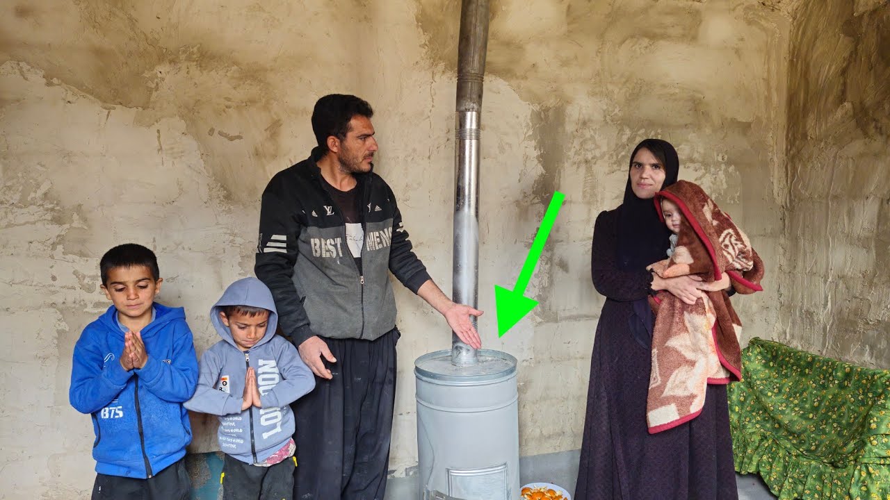 Khadija's joy at carpeting and installing a fireplace in her home and her gratitude to Saleh