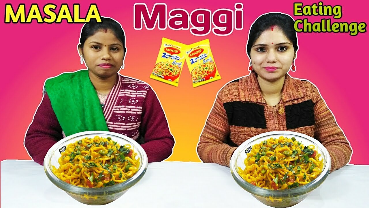 MASALA MAGGI EATING CHALLENGE | Maggi Noodles Eating Competition | Food Challenge
