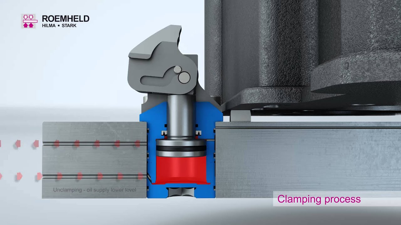 Compact clamp with pneumatic clamping monitoring