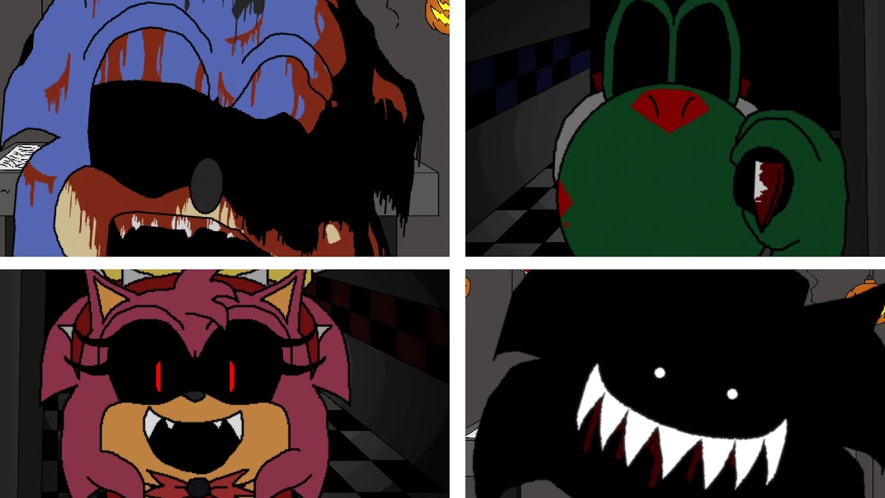 Five Nights at Sonic's 4: Halloween Edition | All Jumpscares
