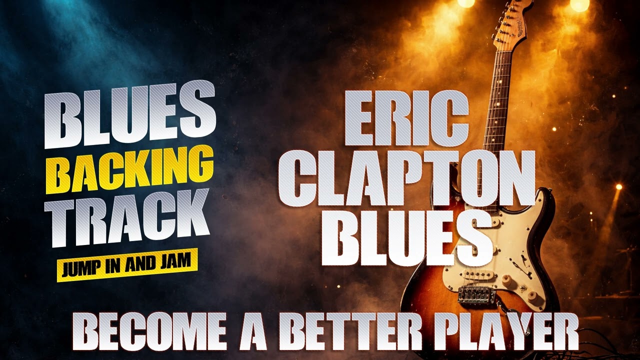 Melodic Blues Backing Track 🎸 Clapton Style | Jam Track + Example & Isolated Guitar