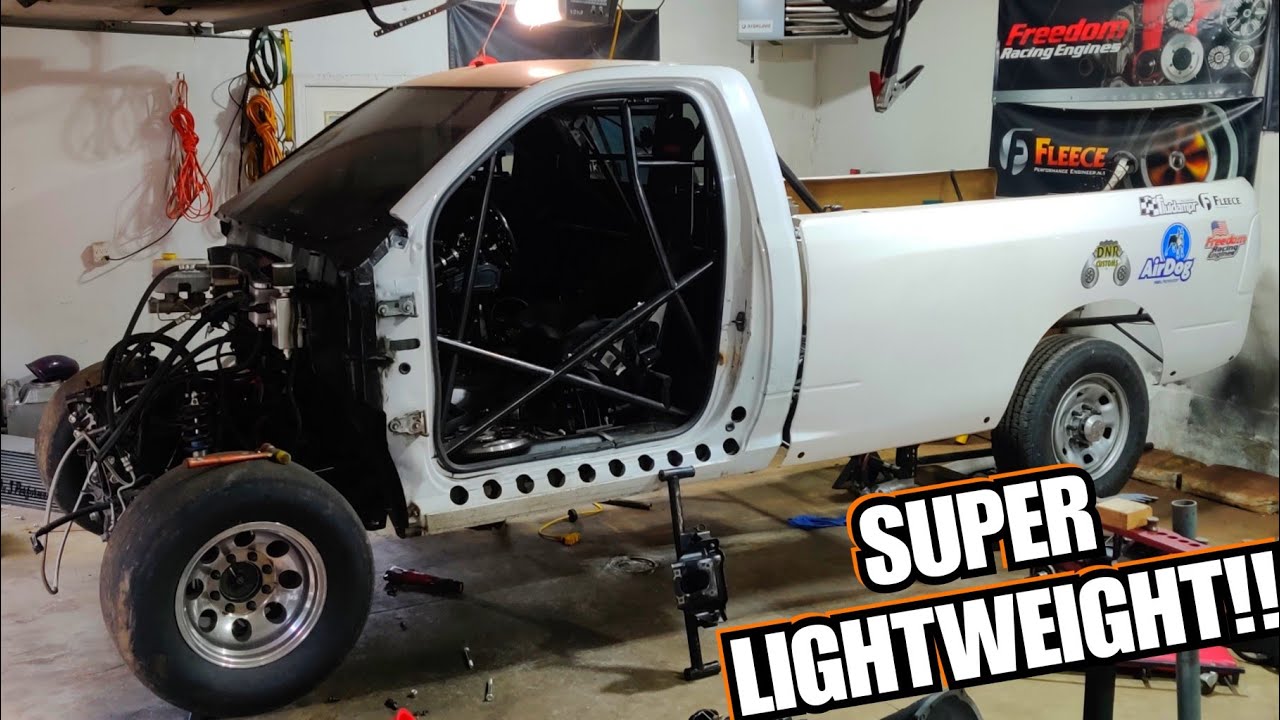Cummins Drag Truck Gets SUPER Lightweight Transmission Mount... FACTORY MOUNT 100% GONE!!