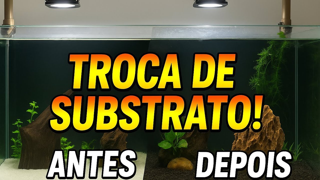 TROCA DE SUBSTRATO: Antes e Depois do Meu Aquário Plantado!