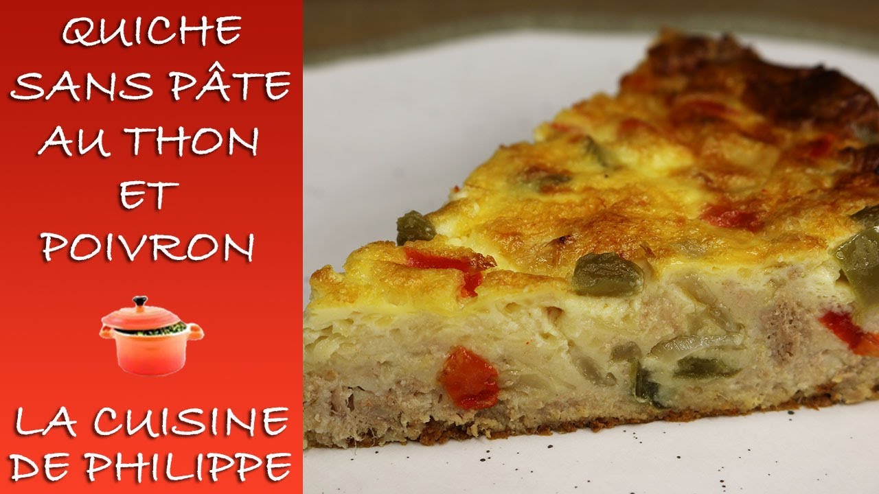 quiche sans pâte au thon et poivron