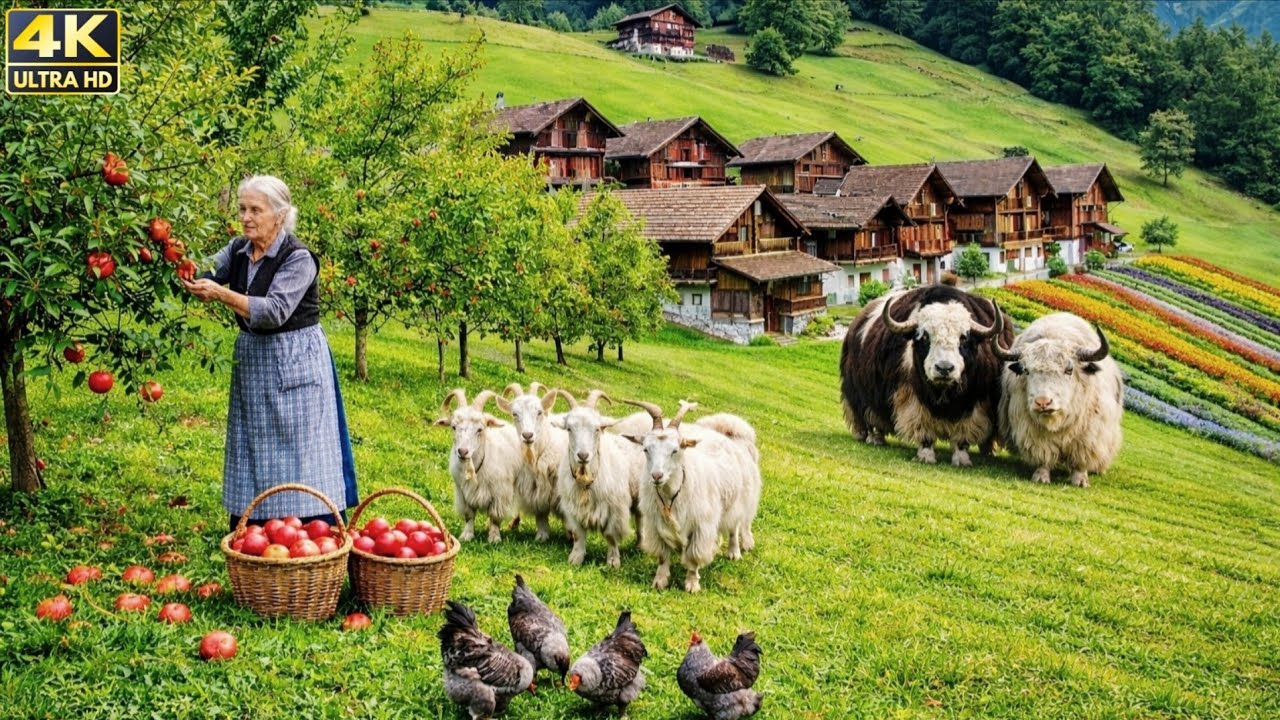 Inside The Swiss Countryside - 🇨🇭 Peaceful Farming, Gardening & Simple Village Life - ep-4