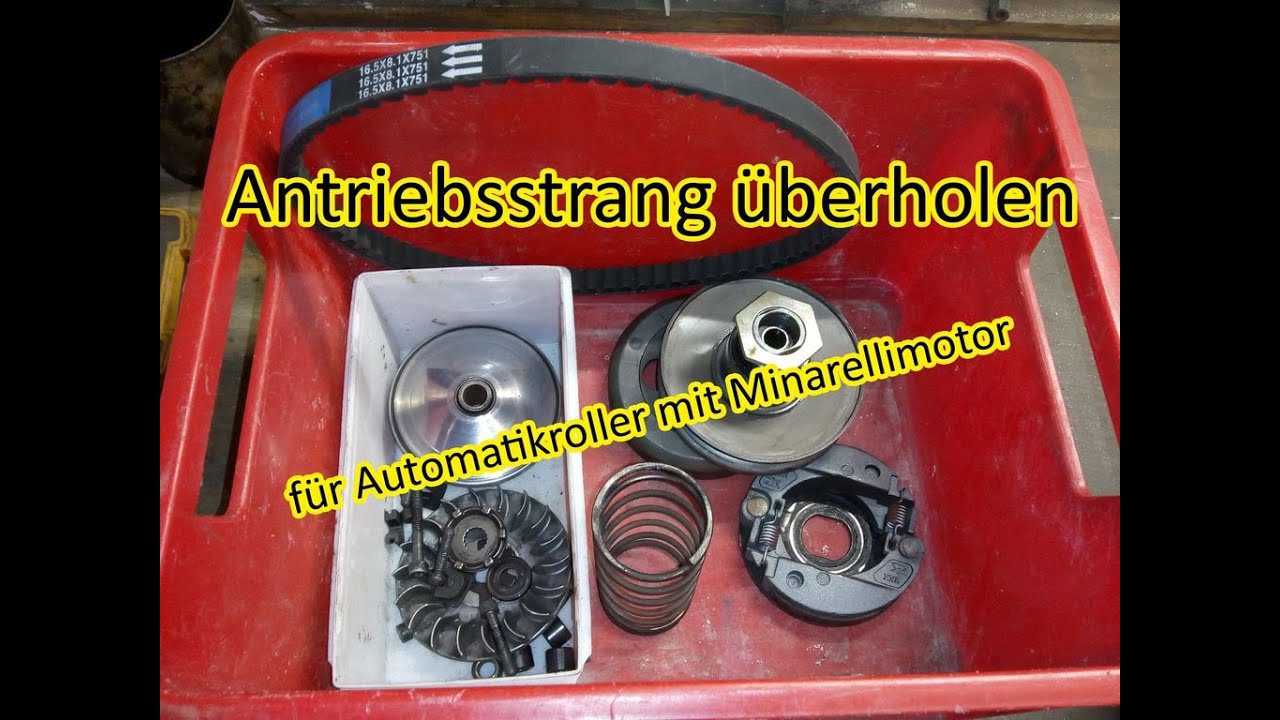 Roller Variomatik warten | neue Gewichte und Antriebsriemen einbauen beim Minarellimotor