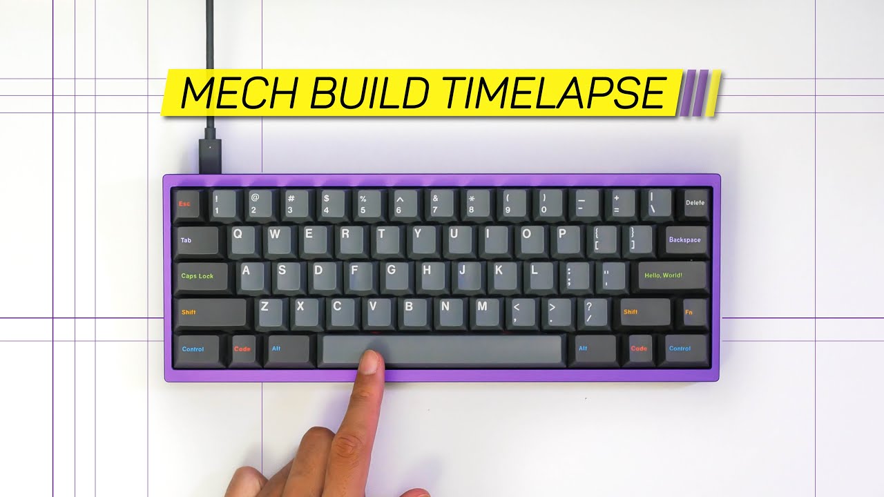 Timelapse : Polaris Mechanical Keyboard Build with Novelkeys Creams