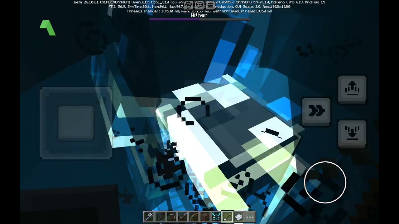 The Bedrock Wither vs The Warden.(on water)