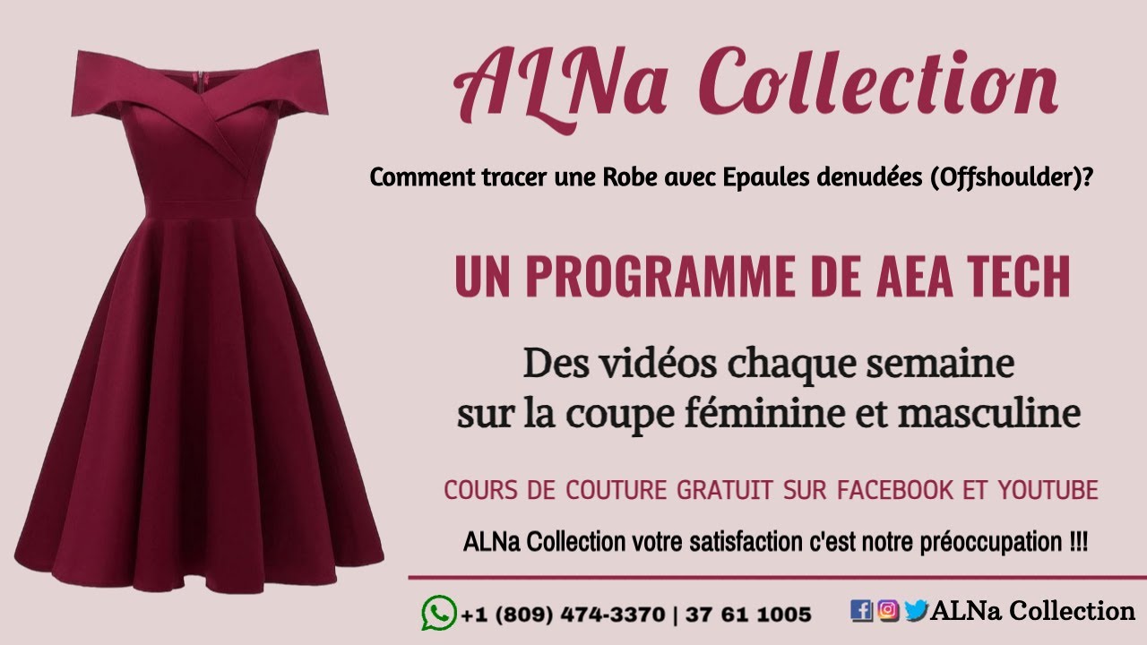 Off shoulder Dress, Epaules Dénudées,# Comment tracer une Robe avec Epaules Dénudées, Off Shoulder,