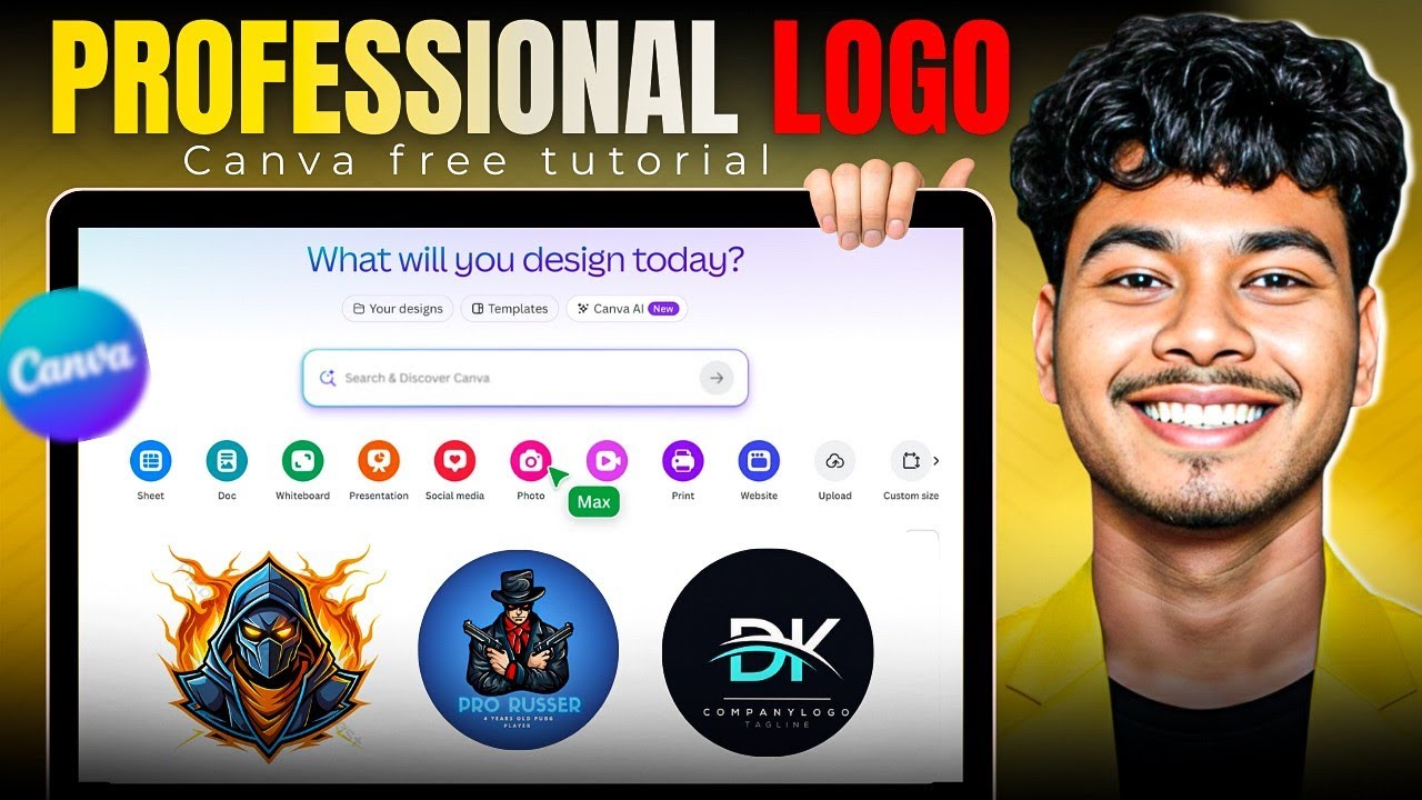 DAY 6 🚀 Canva App Se YouTube Logo Kaise Banaye | Mobile Trick 😍