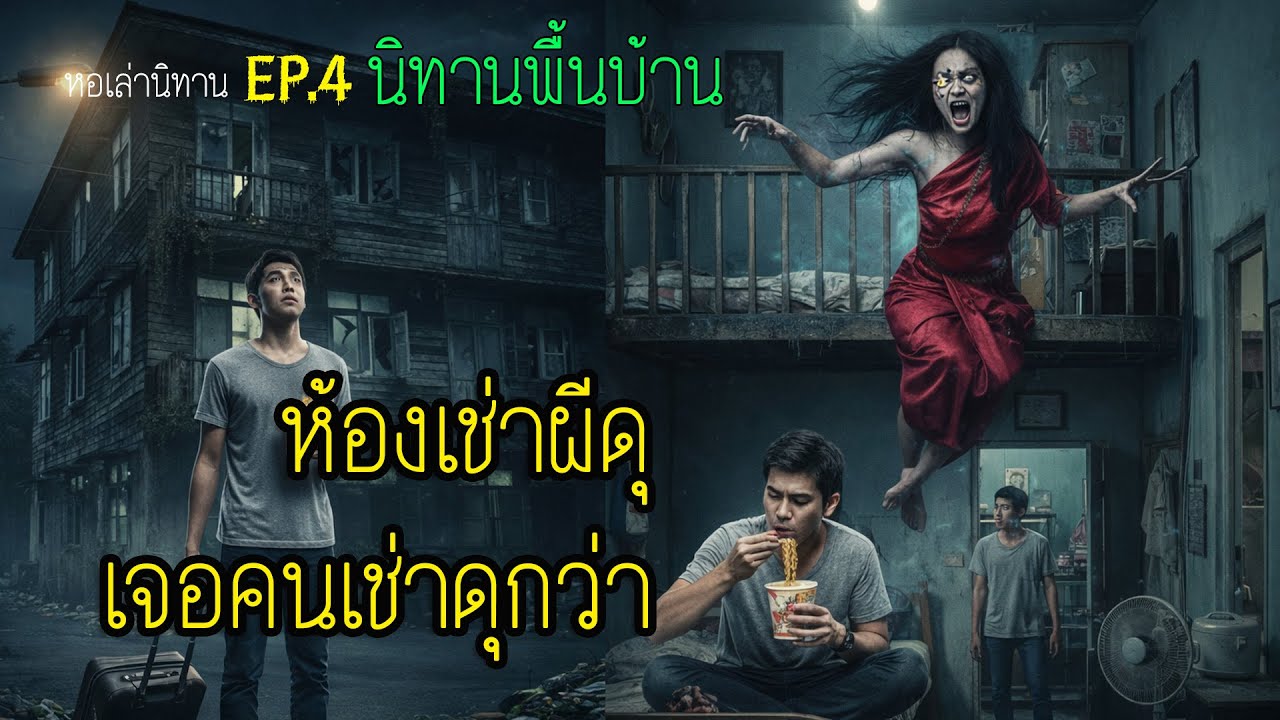 นิทานพื้นบ้าน EP.4 ห้องเช่าผีดุ เจอคนเช่าดุกว่า #เรื่องเล่าผี #ผีตลก #เรื่องสั้น