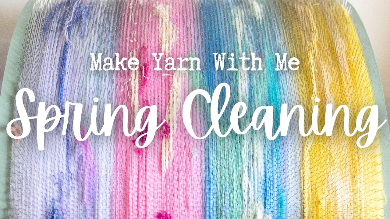 Spinning Yarn 🌺 SPRING CLEANING🌷Carding & Spinning a Colorful Yarn for Spring/Easter! 🐑 Vegan Fibers